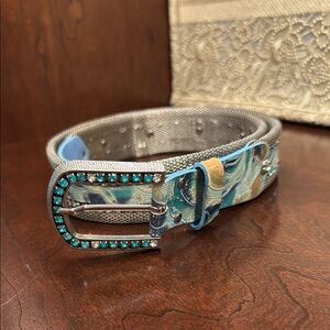 Elegant Blue and Silver Women's Belt